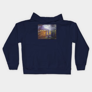 Starry Tardis on the Rhone Kids Hoodie